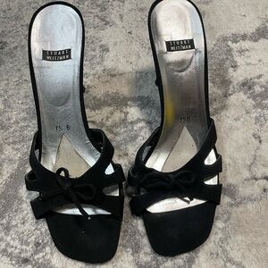 Stuart Weitzman Black Heeled Sandals